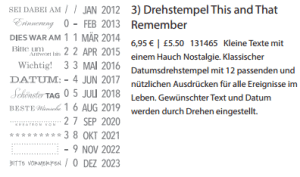 This and That Drehstempel