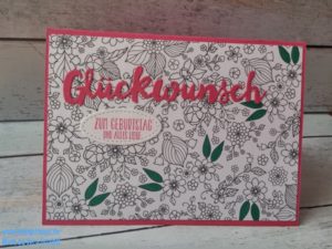 Geburtstagskarte mit Sale-a-bration Designerpapier in Wassermelone