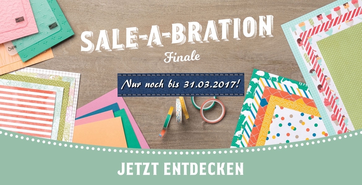 Sale-a-bration endet bald - Bild mit Designerpapieren und Washitape