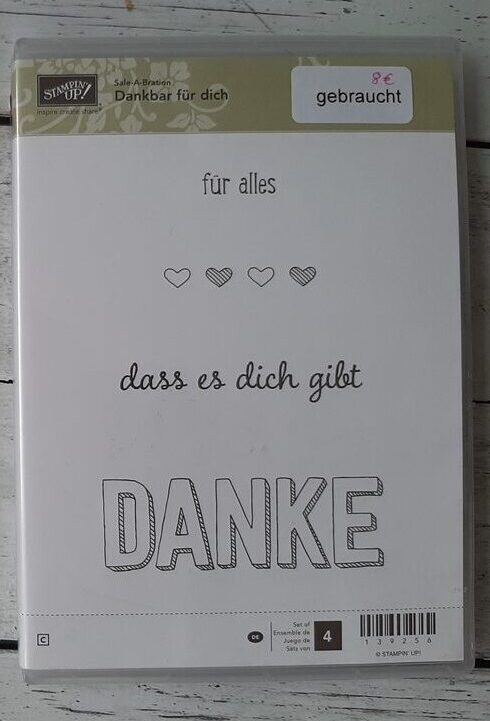 Stampin' Up! Stempelset "Dankbar für Dich" gebraucht 8 Euro