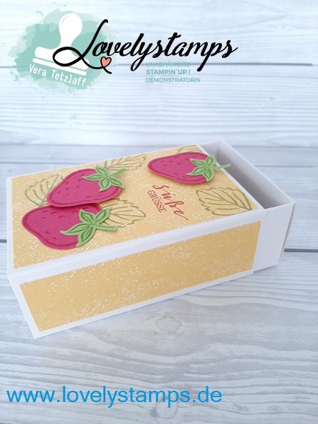 Stampin up leckereien Schachtel erbeeren Farbe Osterglocke