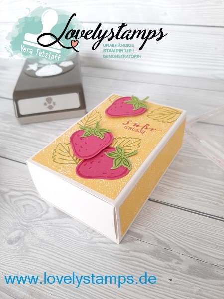 Stampin up leckereien Schachtel erbeeren Farbe Osterglocke