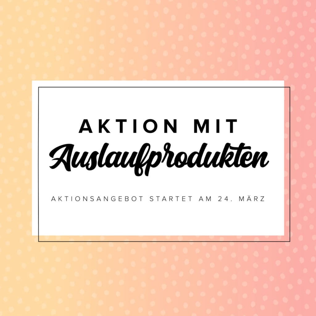 Aktion mit Auslaufprodukten