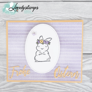 Karte mit Hase und Frohe Ostern