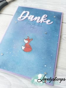 Danke Karte mit Fuchs