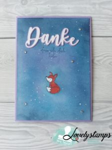 Danke Karte mit Fuchs