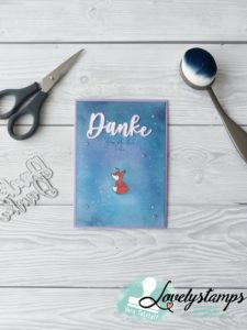 Danke Karte mit Fuchs 