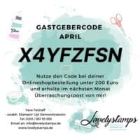 Gastegebrcode April für Onlineshop Bestellung