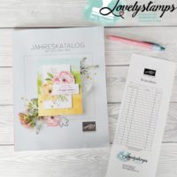 Stampin Up Katalog mit Wunschliste und Kugelschreiber