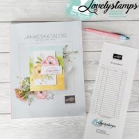 Stampin Up Katalog mit Wunschliste und Kugelschreiber