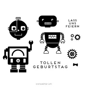 Robotergruesse Stempelset