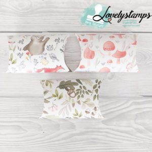 Kissenschachtelverpackung Waldfreunde