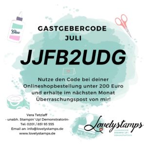 Gastgebercode Juli