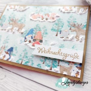 Weihnachtskarte mit Plusterschnee