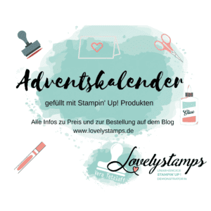 Werbebild für einen Adventskalender mit Stampin' Up! Produkten