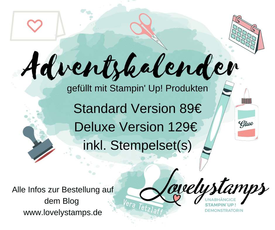 Werbebild für einen Adventskalender mit Stampin' Up! Produkten