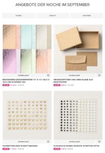 September Angebote Stampin' Up! Onlineshop