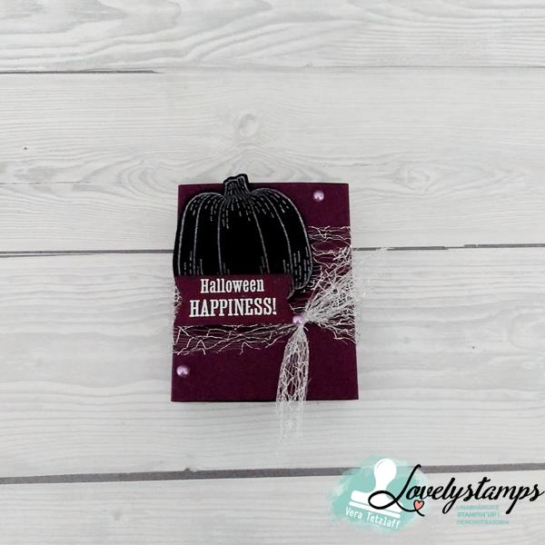 Halloween Box in Brombeermousse und schwarz | Lovelystamps