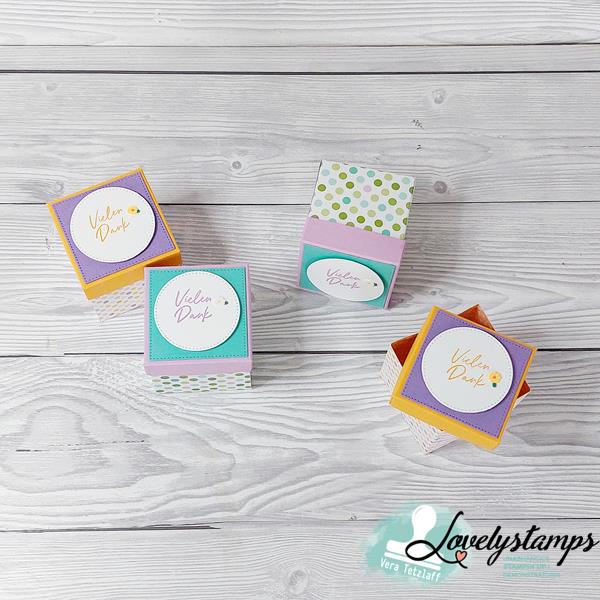 Kleine Verpackungen zum Danke sagen Lovelystamps Vera T.