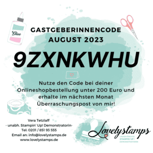 Gastgeber Code für Onlineshop Bestellungen