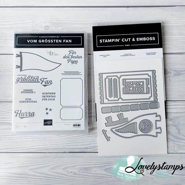 Produktpaket Vom grössten Fan - Stempel unbenutzt und Stanzen nur 1 mal verwendet - zusammen 35€