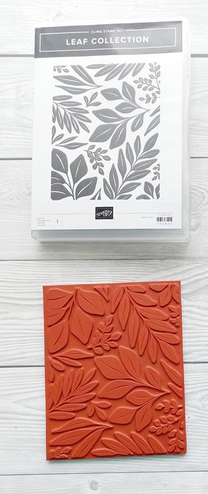 Stempelset Name: Leaf Collection - roter Gummi Hintergrundstempel