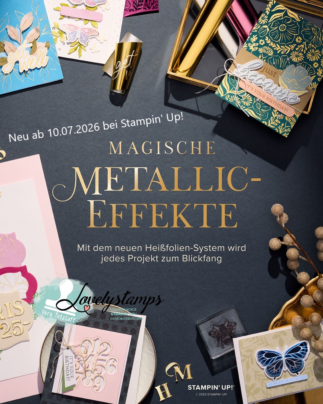 Werbebild für Stampin' Up! Heißfoliensystem